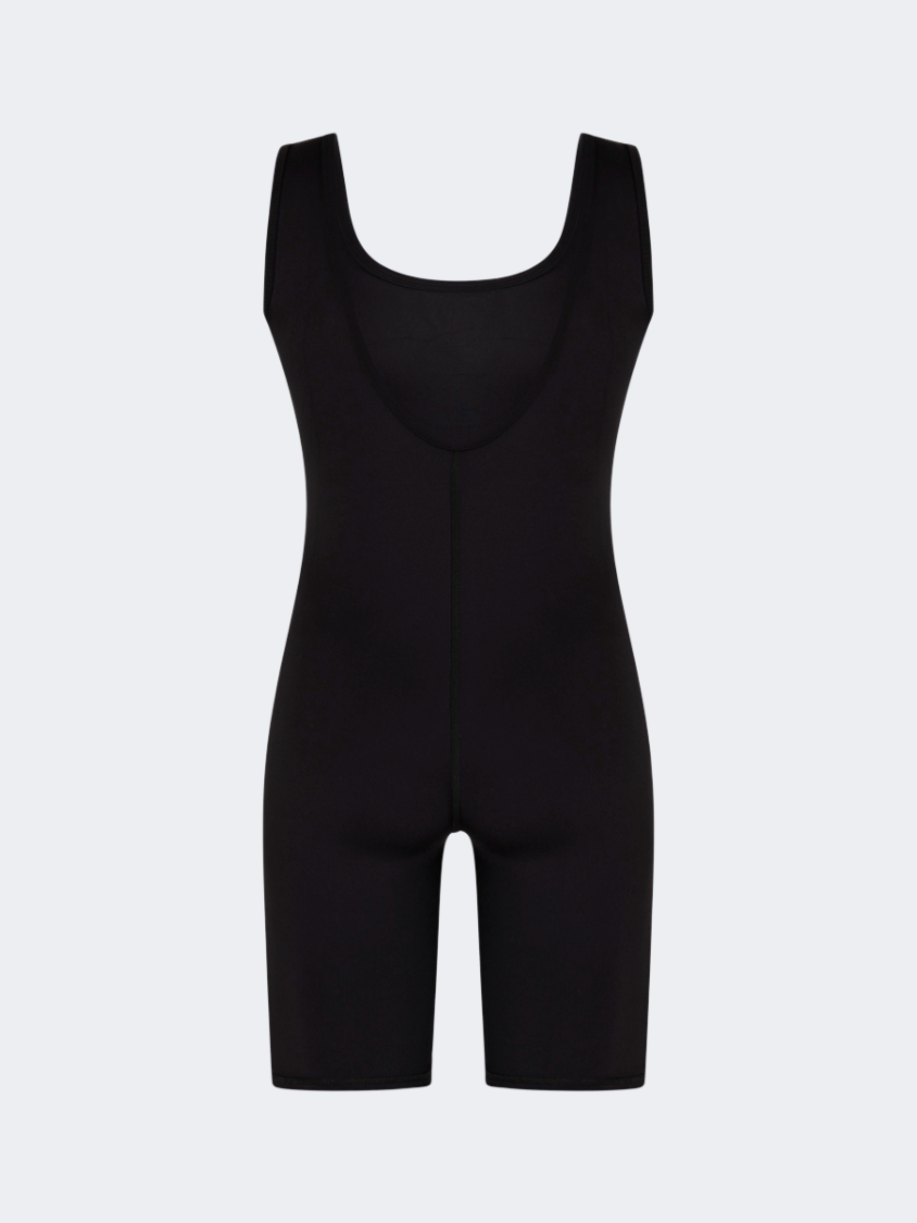 Oil And Gaz Sleeveless Short Women Lifestyle Jumpsuit Black