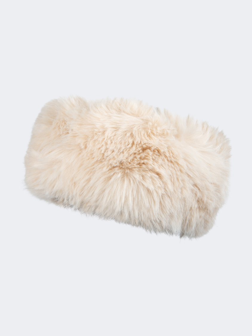 Oil And Gaz Stylish Women Lifestyle Fur Head Band Beige