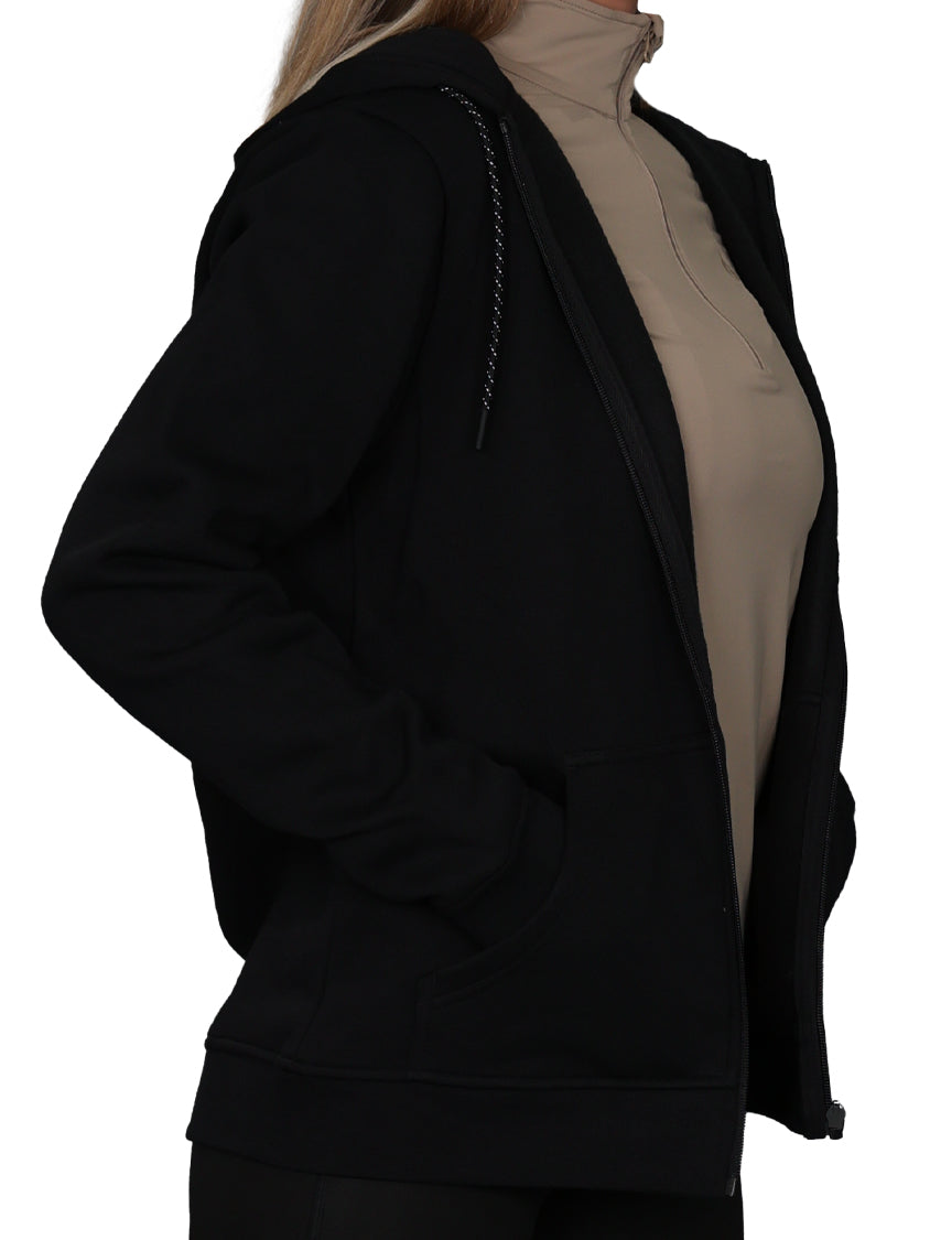 Oil And Gaz Full Zip Women Lifestyle Hoody Black