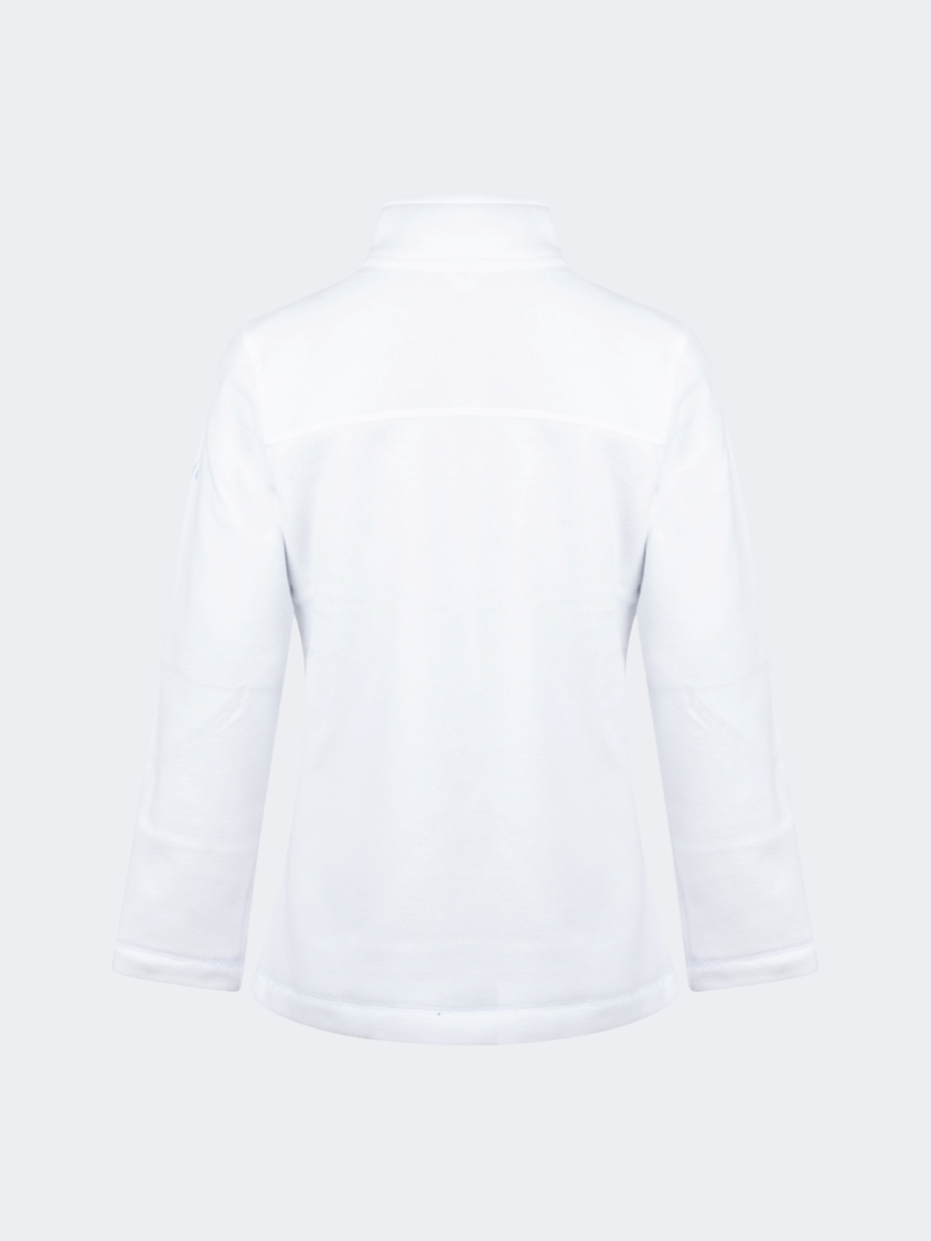 Oil&Gaz Warm Kids-Girls Skiing 1/4 Zip Fleece White