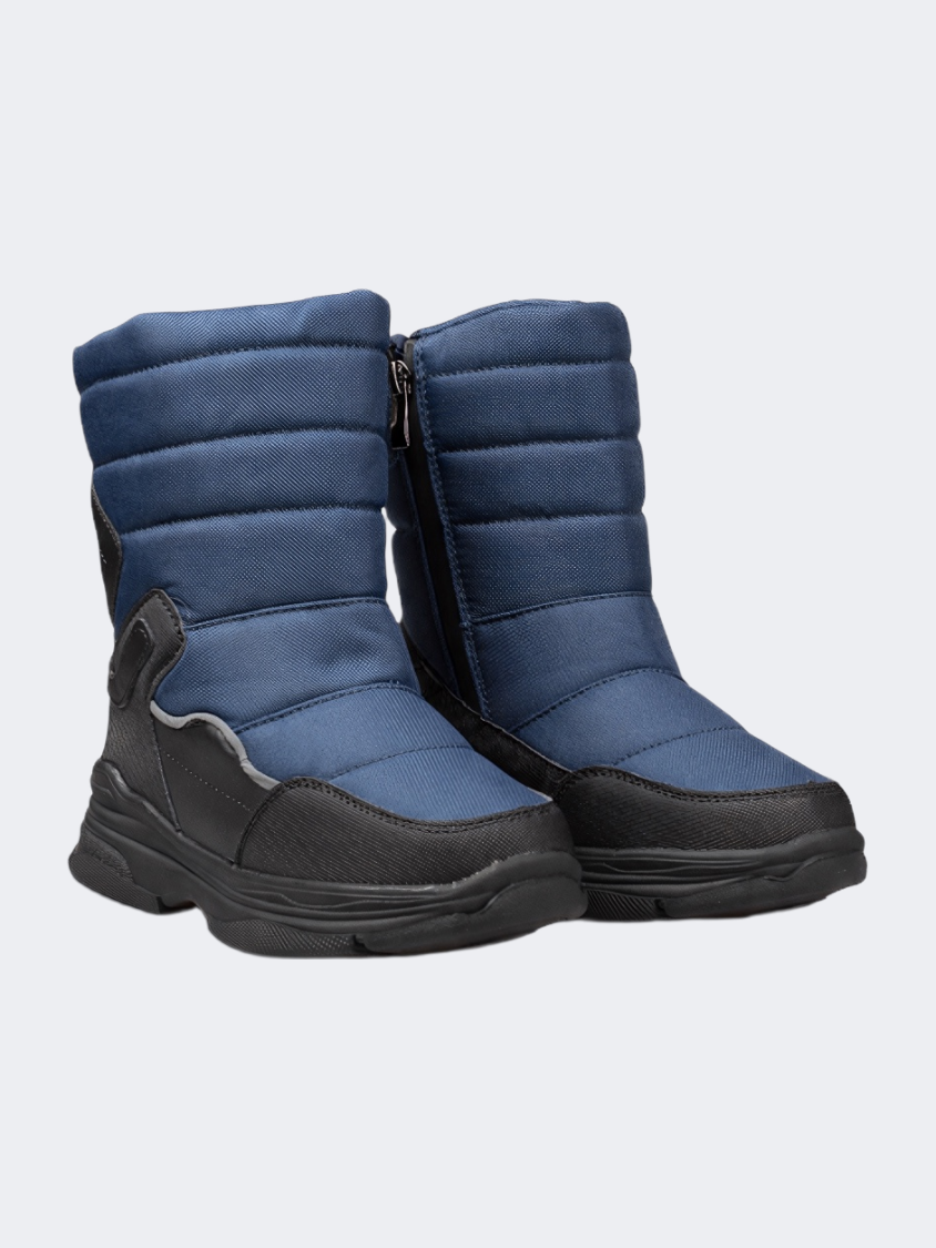 Oil & Gaz After Ski Kids Skiing Boots Front Zip Navy