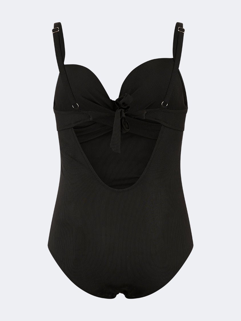 Oil And Gaz Modern Women Beach Over Size Monokini Black