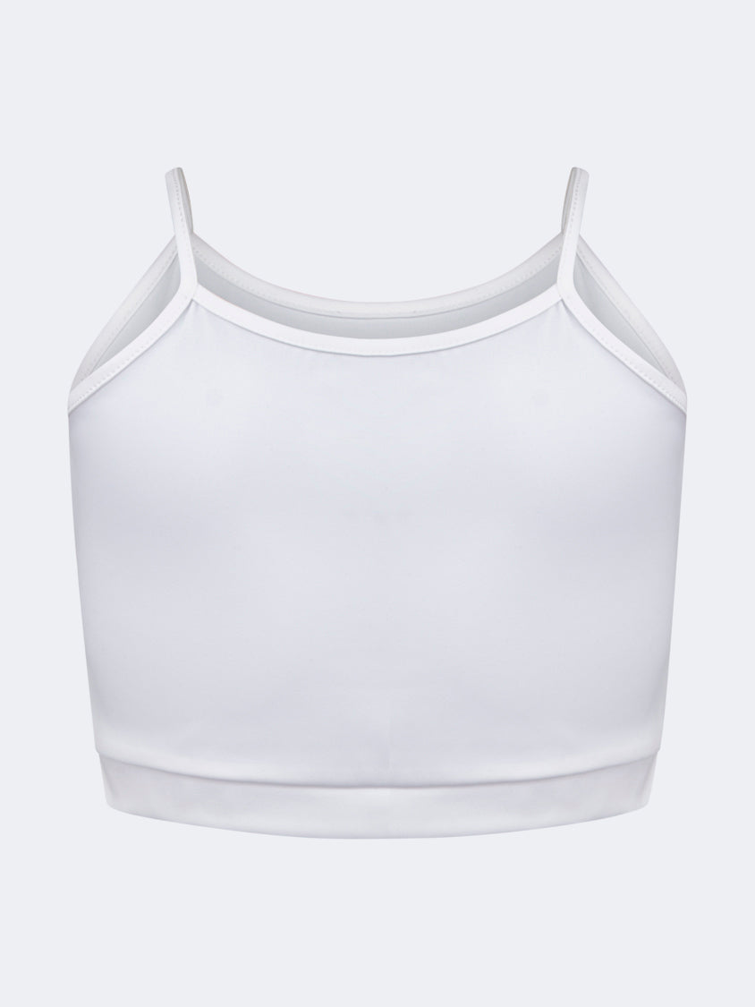Oil And Gaz Breathable Kids-Girls Lifestyle Longline Bra White