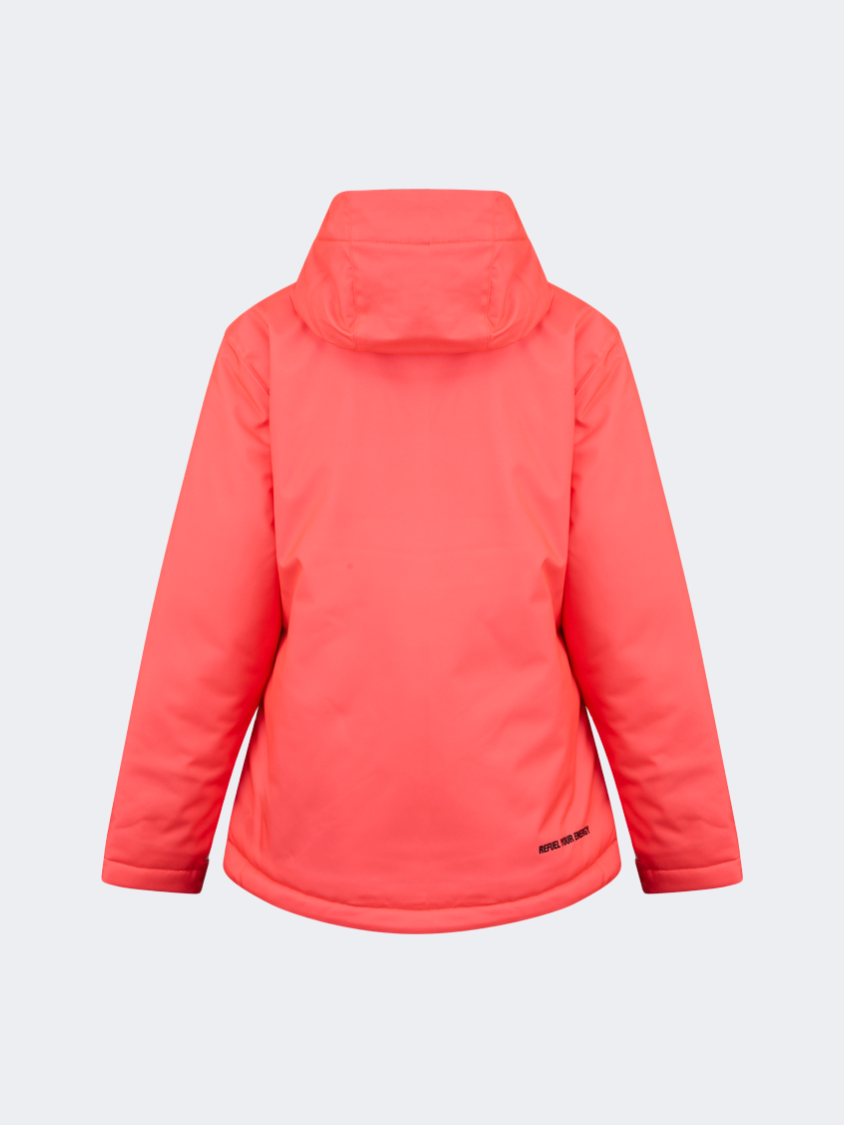 Oil&Gaz Comfortable Kids-Girls Skiing Ski Jacket Pink/White/Black