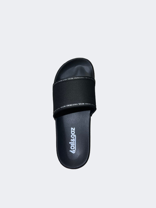 Oil & Gaz Open Slide Women Lifestyle Slippers Black