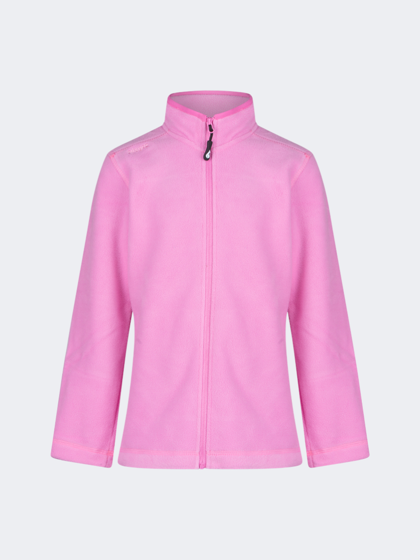 Oil&Gaz Soft Kids-Girls Skiing Full Zip Fleece Pink