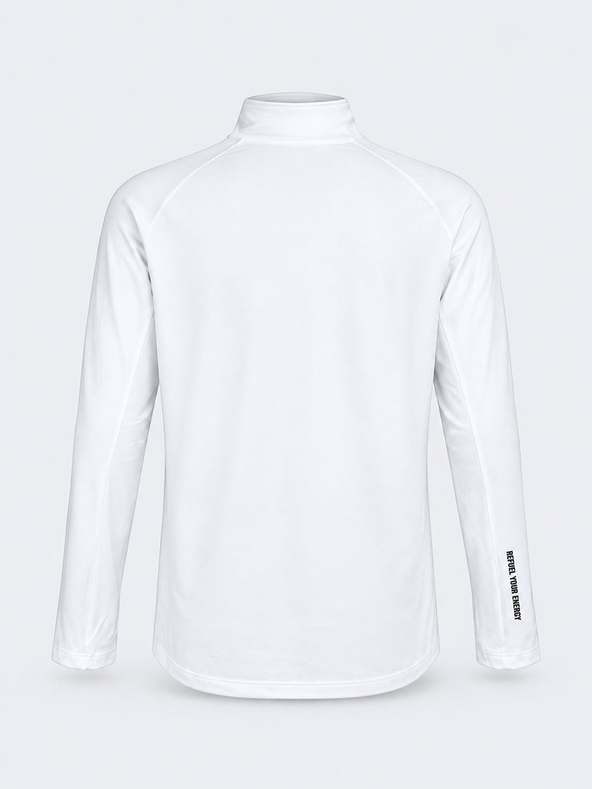 Oil & Gaz Functional Unisex Lifestyle Tech Fleece 1/4 Zip White