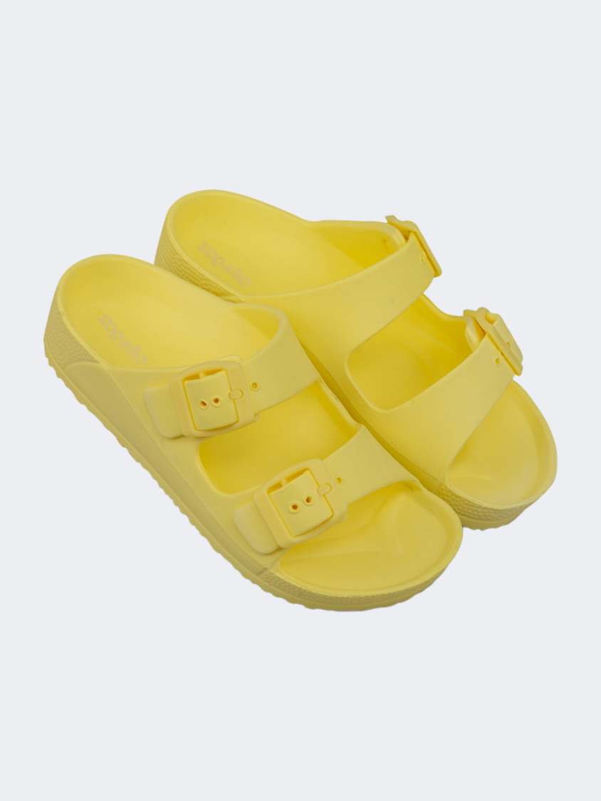 Oil And Gaz Chic Beach Kids Stripe Slide Yellow