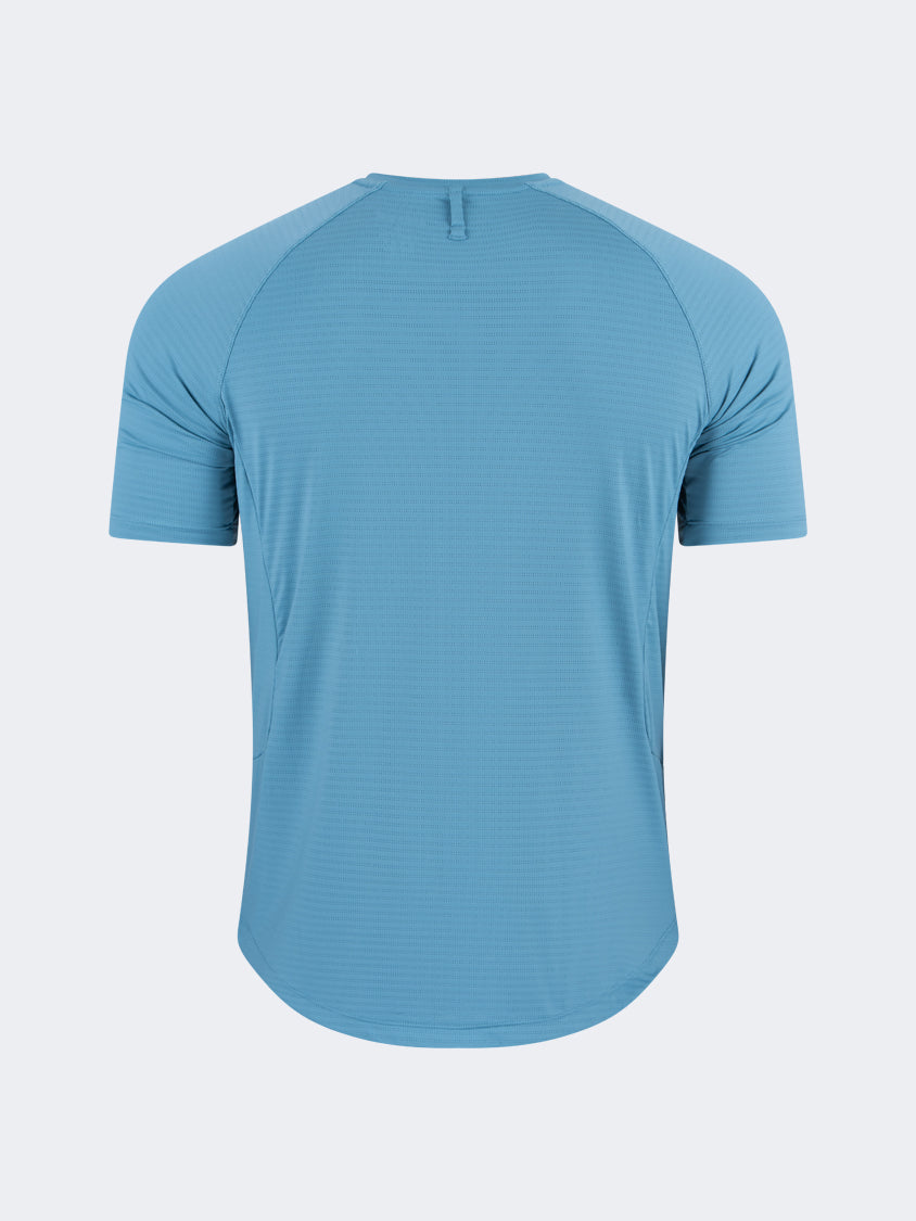 Oil And Gaz Comfortable Men Training T-Shirt R-Neck Blue