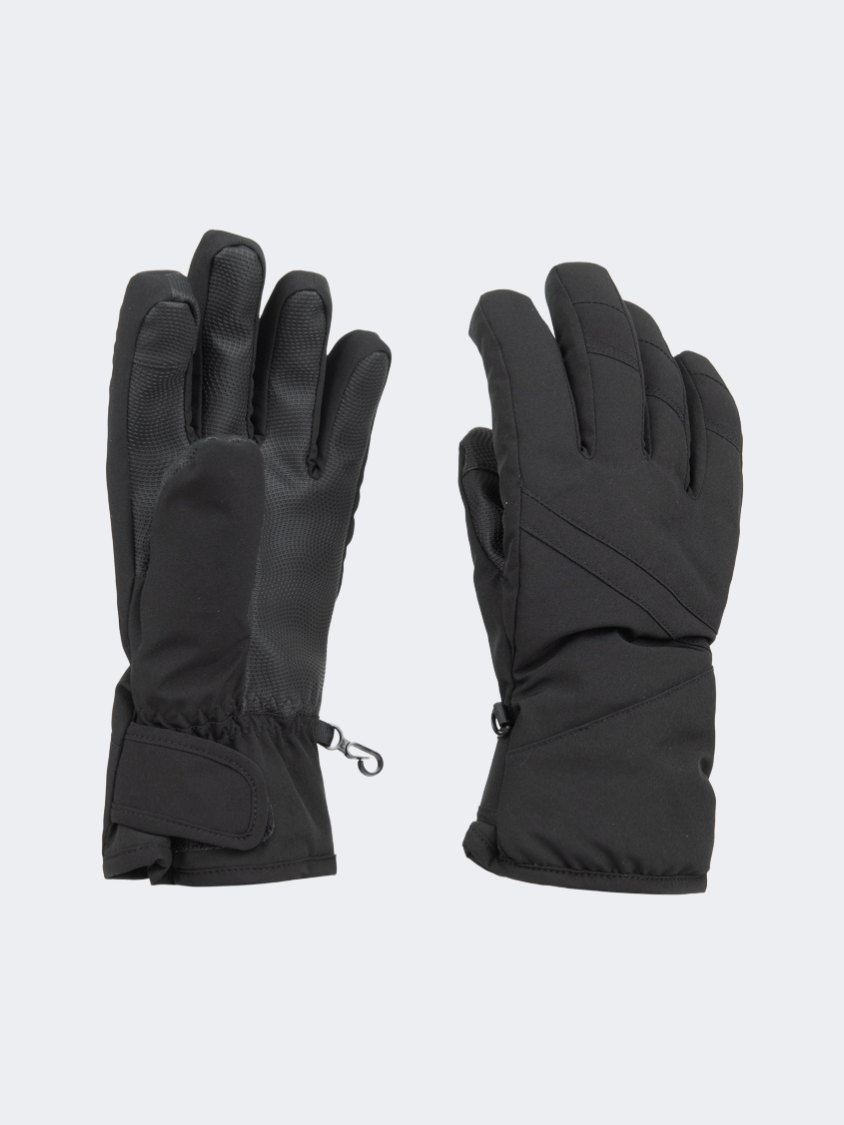 Oil And Gaz Softshell Women Skiing Ski Gloves Black