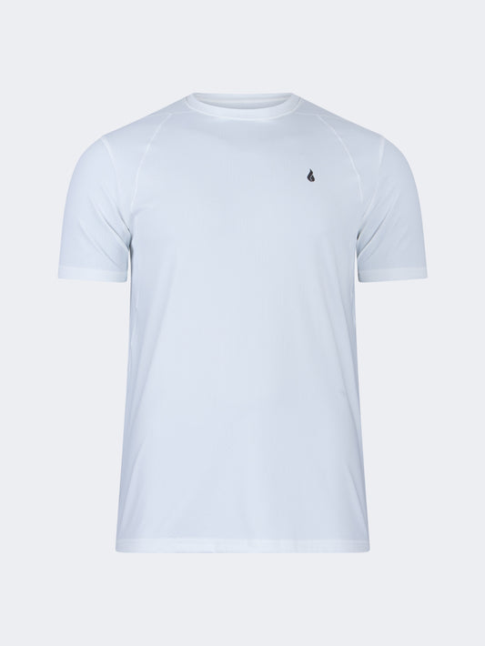 Oil & Gaz Comfortable Men Sportwear T-Shirt R-Neck White