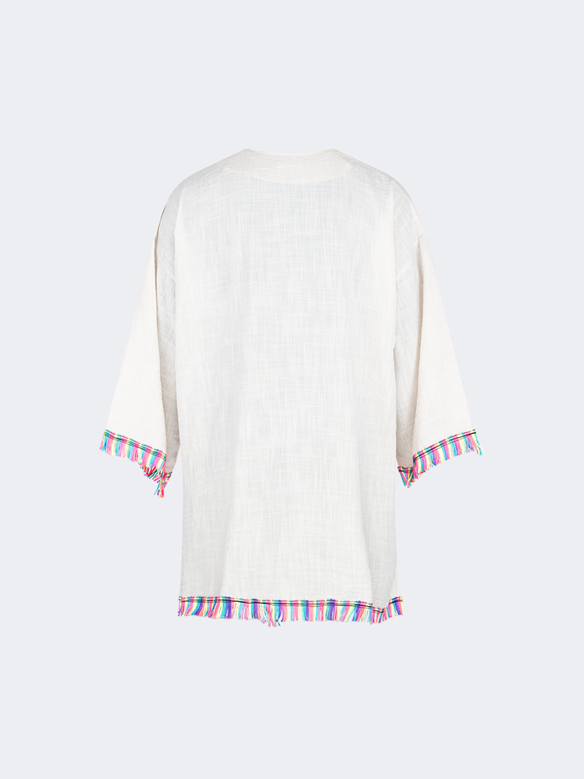 Oil And Gaz Stylish Women Dress Light Beige