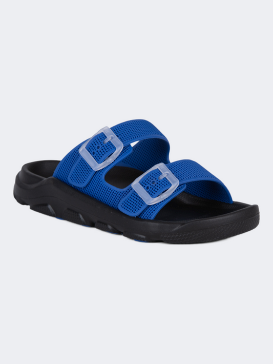 Oil & Gaz Relaxed Kids Beach Slide Black/Blue