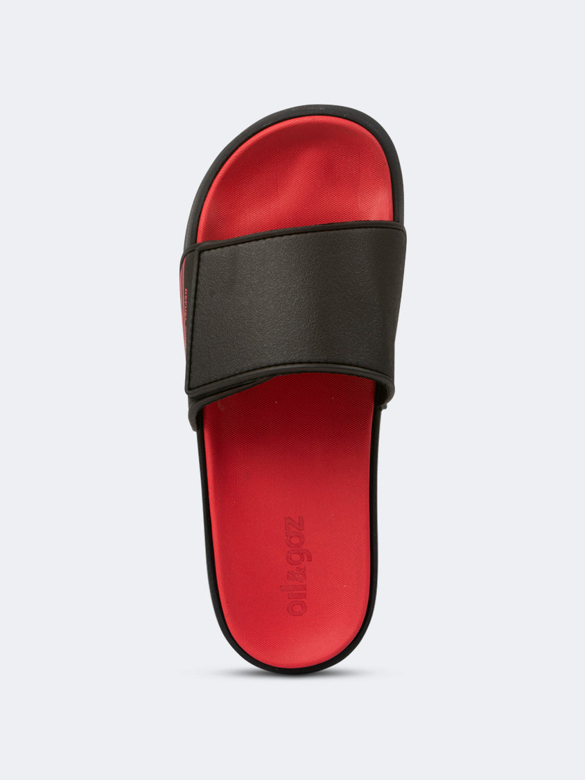 Oil And Gaz Comfy Men Beach Slide Black/Red