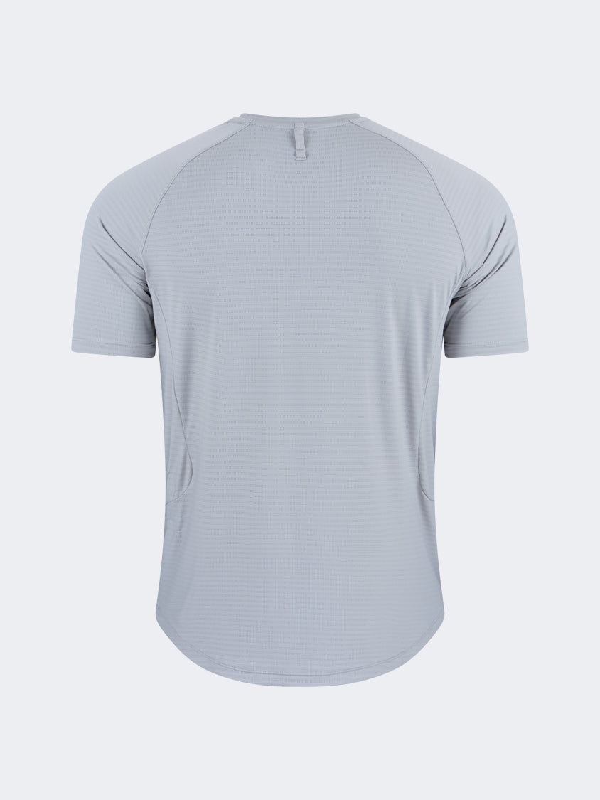 Oil And Gaz Comfortable Men Training T-Shirt R-Neck Grey