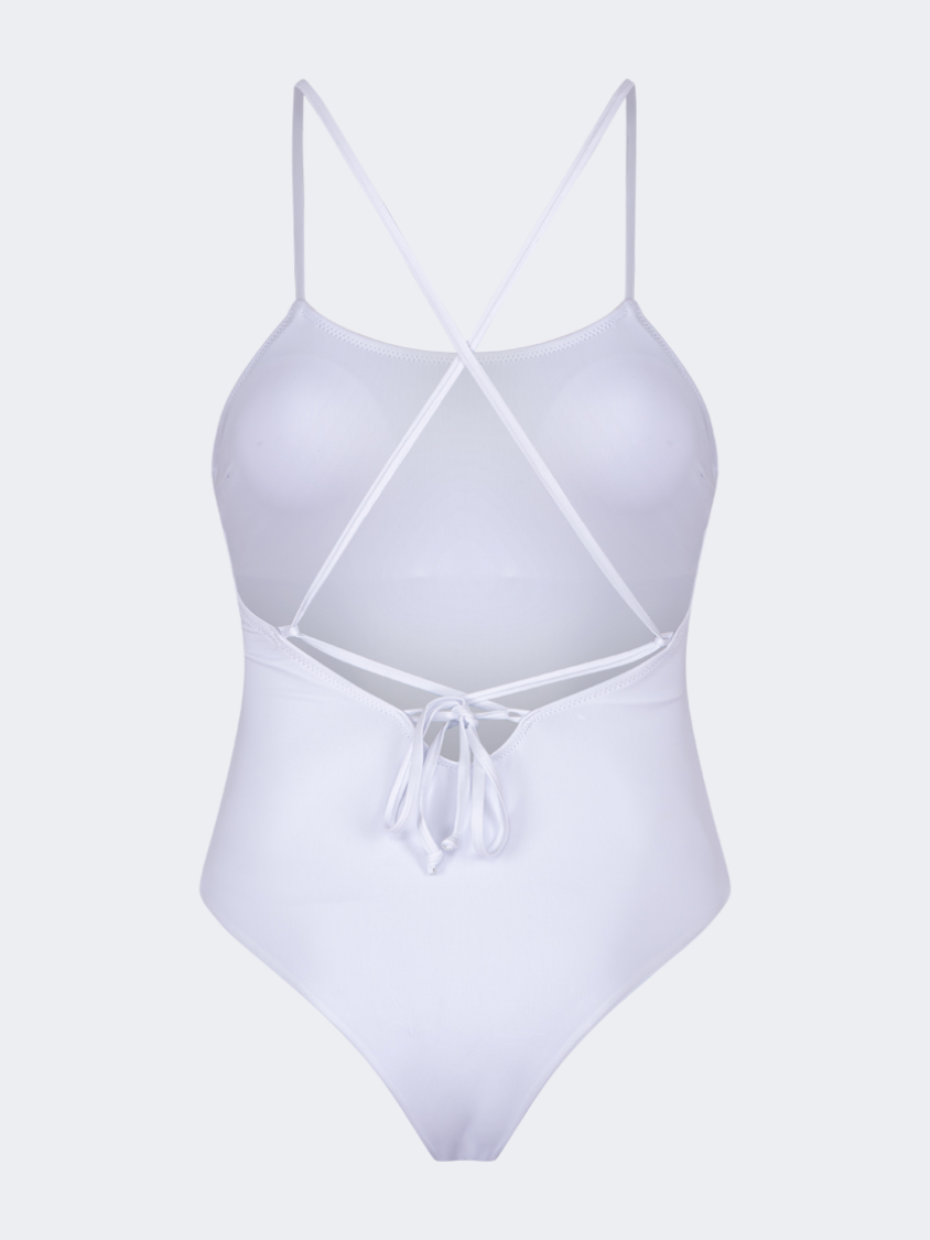 Oil And Gaz Elegant Women Beach Monokini White