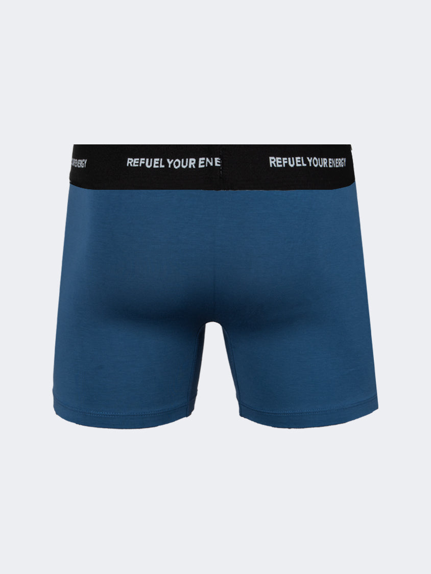 Oil And Gaz Cotton Men Underwear Boxer Royal Blue
