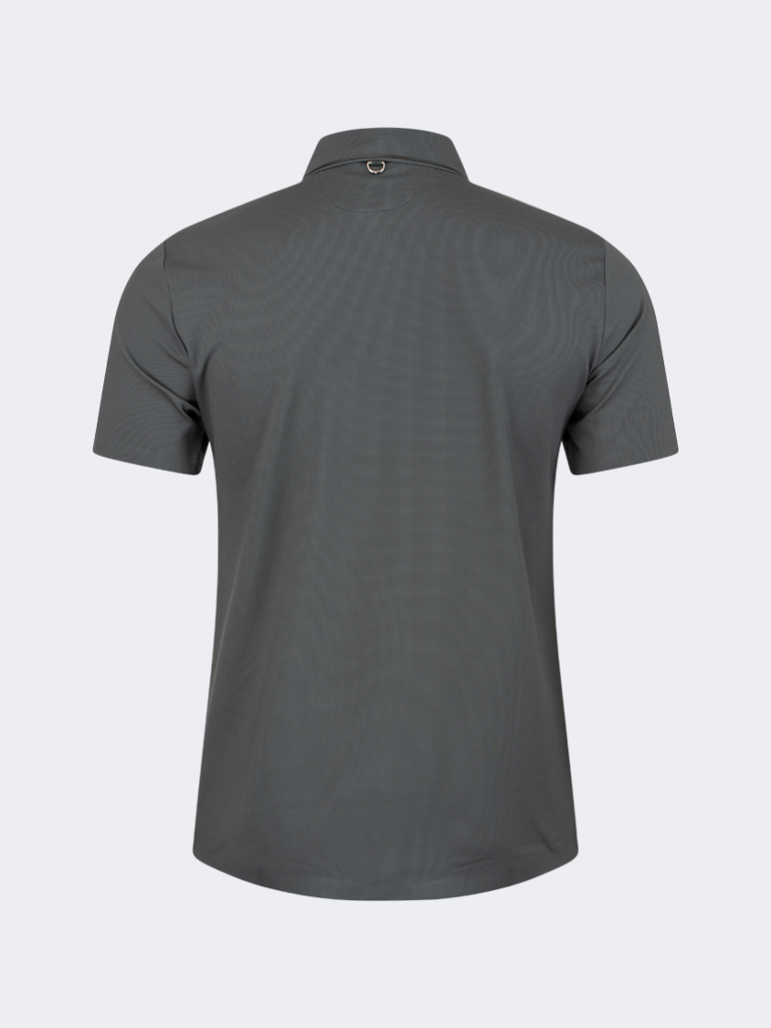 Oil And Gaz Timeless Men Lifestyle Polo Shirt Drak Grey