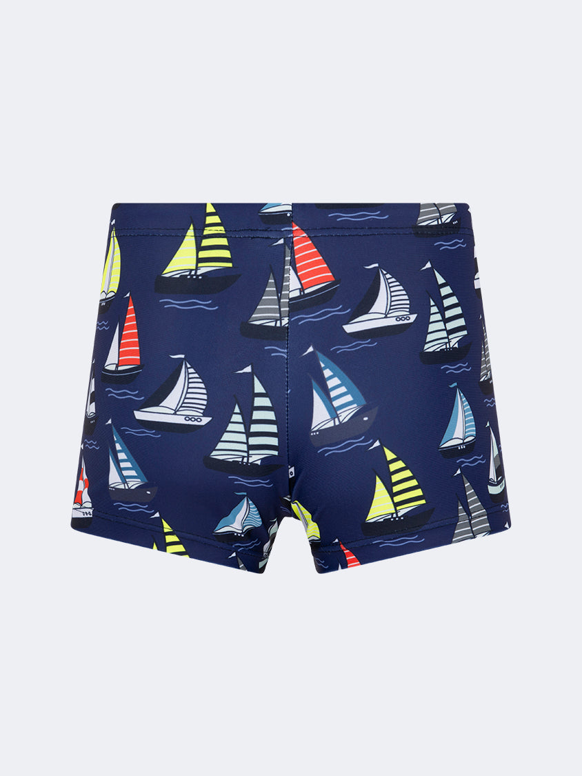 Oil And Gaz Stretchy Kids-Boys Beach Swim Short Navy