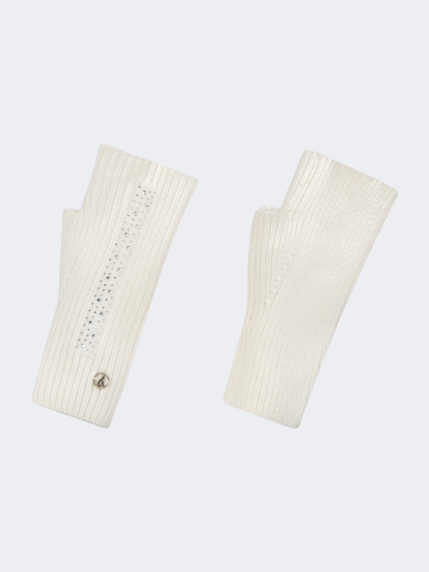 Oil And Gaz Open Finger Women Lifestyle Gloves White