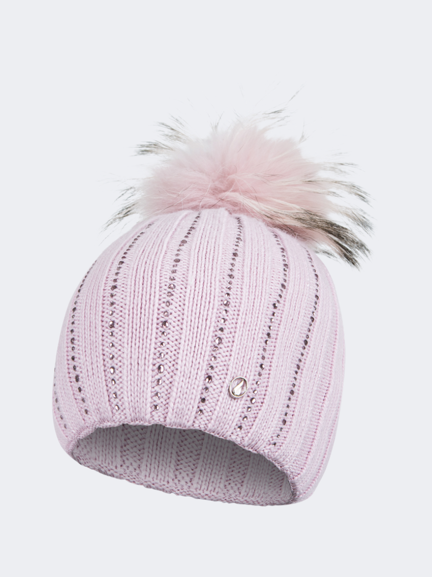 Oil And Gaz Ribbed Women Lifestyle Pom Beanie Light Purple