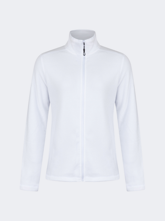 Oil & Gaz Soft Women Skiing Full Zip Fleece White