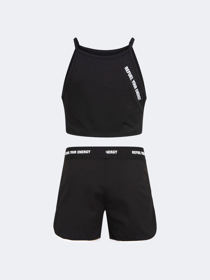 Oil And Gaz Comfortable Kids-Girls Lifestyle Set Black