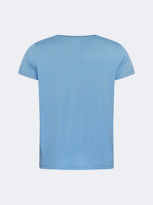 Oil & Gaz Classic Women Lifestyle V-Neck T-Shirt Blue