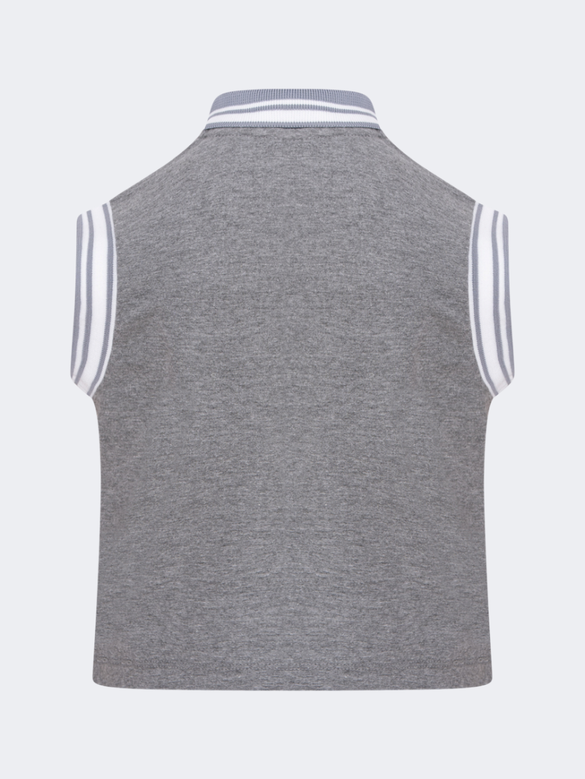 Oil&Gaz Breathable Kids-Girls Lifestyle Tank Grey