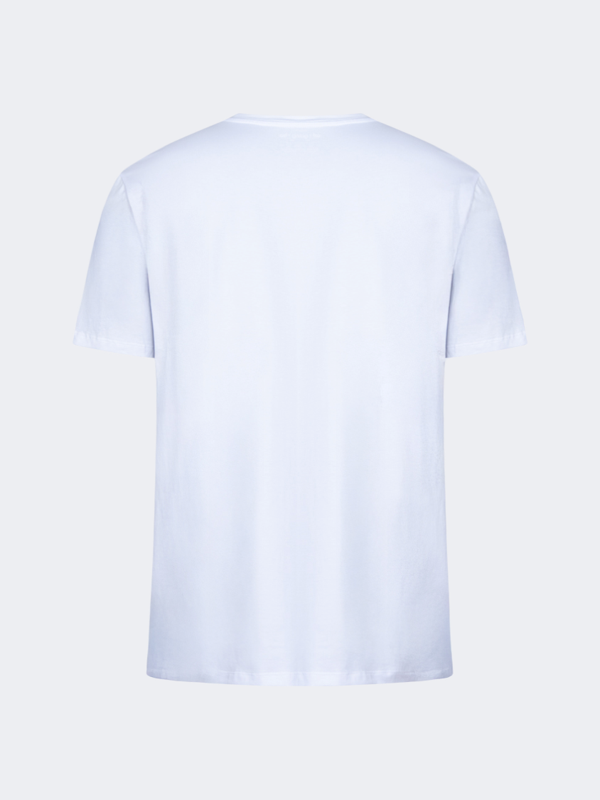 Oil And Gaz Big Size Men Lifestyle Round Neck T-Shirt White