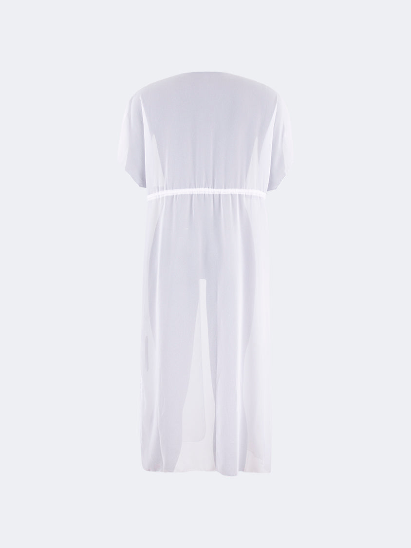 Oil And Gaz Chic Women Beach Cloth Dress Ss White