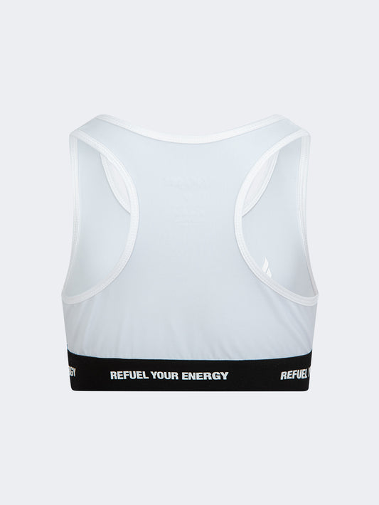 Oil & Gaz Light Support Kids-Girls Lifestyle Bra White