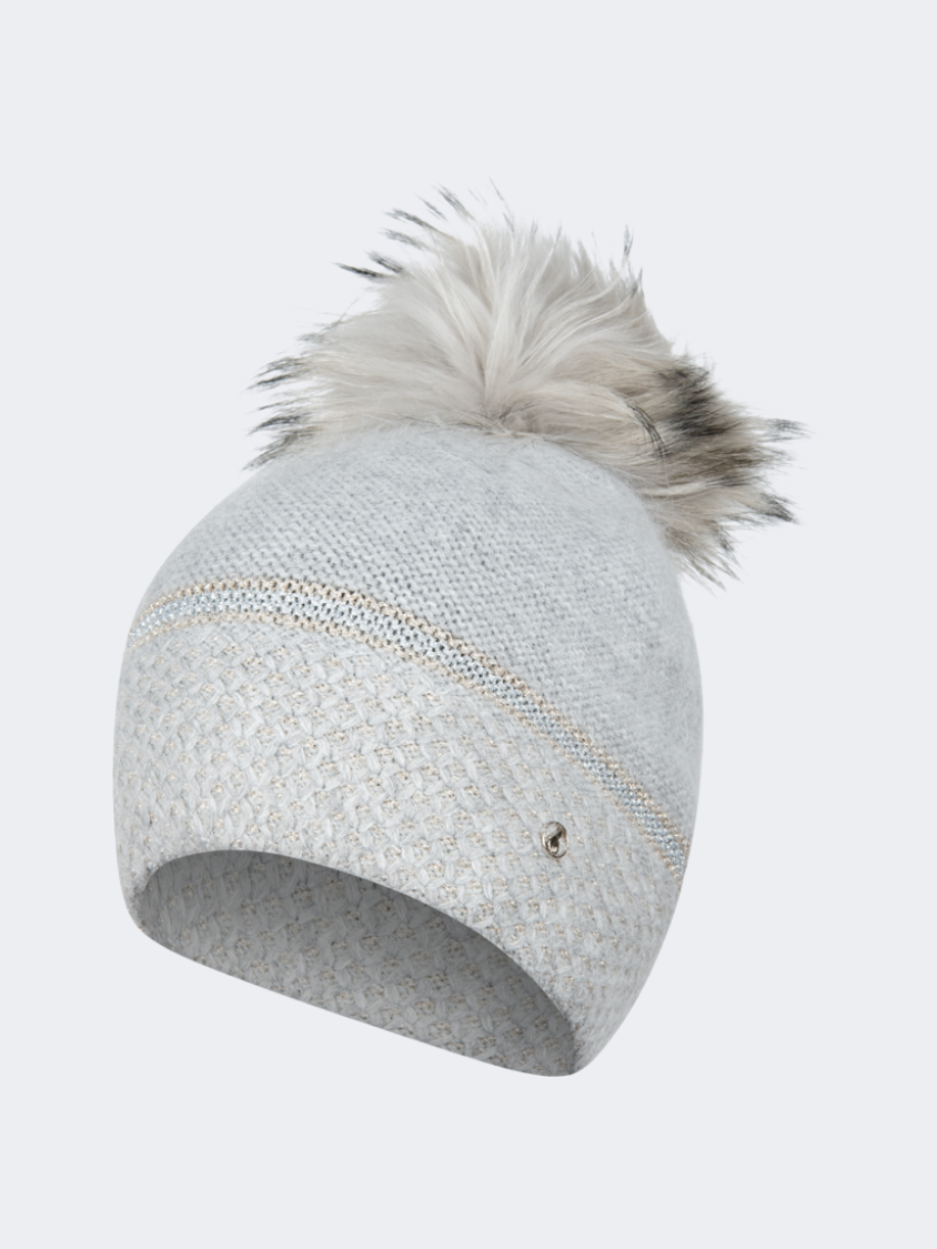 Oil And Gaz Warm Women Lifestyle Pom Beanie Grey
