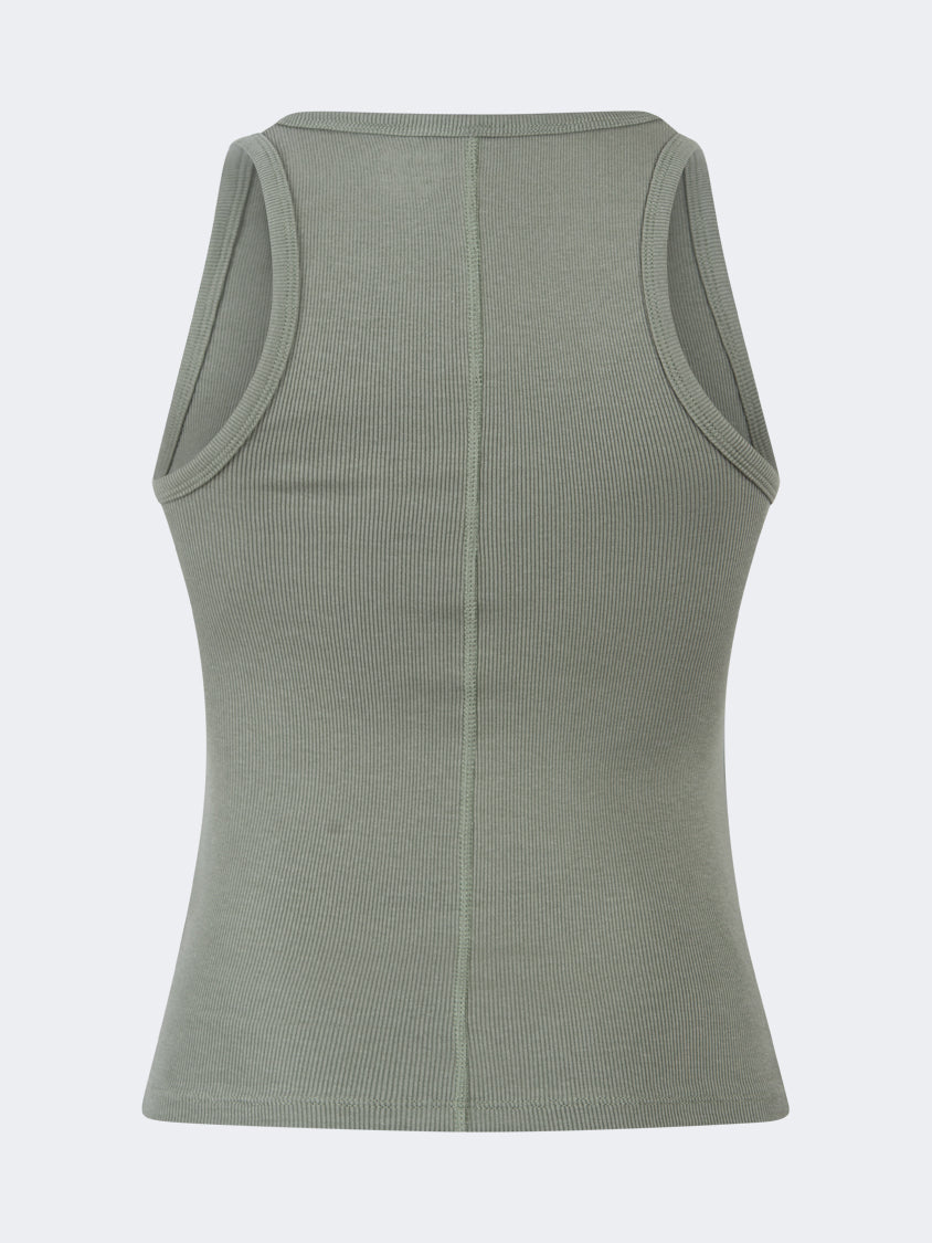 Oil And Gaz Ribbed Women Lifestyle Tank Khaki