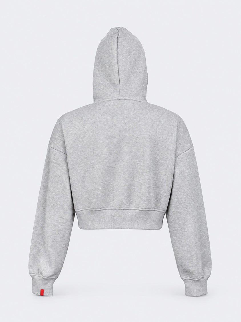 Oil & Gaz Casual Women Lifestyle Full Zip Pullover Hoodie Grey