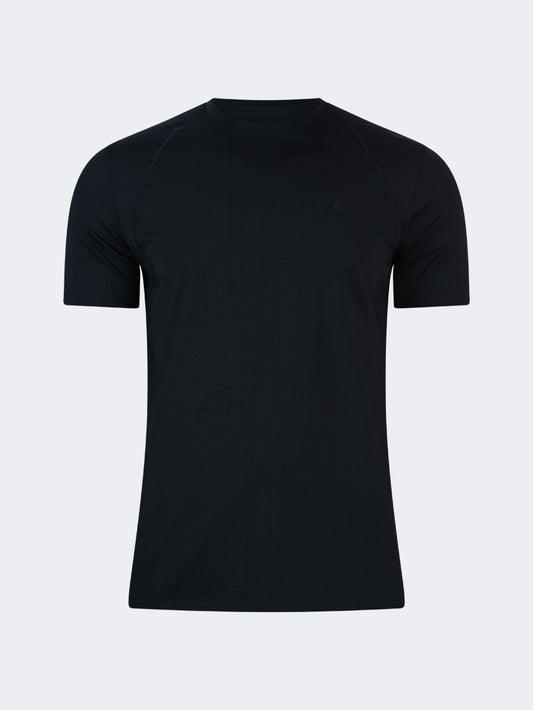 Oil & Gaz Comfortable Men Sportwear T-Shirt R-Neck Black
