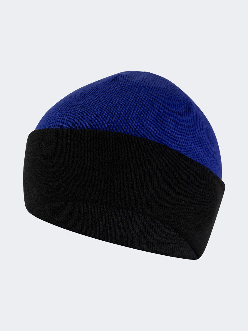Oil And Gaz Cozy Unisex Lifestyle Reversible Beanie Black/Royal Blue