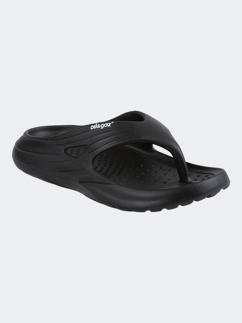 Oil&Gaz Relaxed Unisex Beach Slipper Black