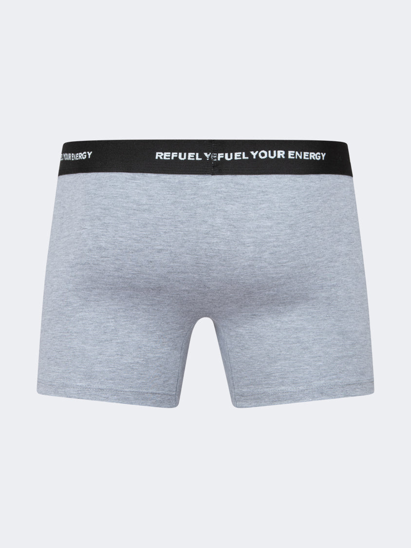 Oil And Gaz Cotton Men Underwear Boxer Grey