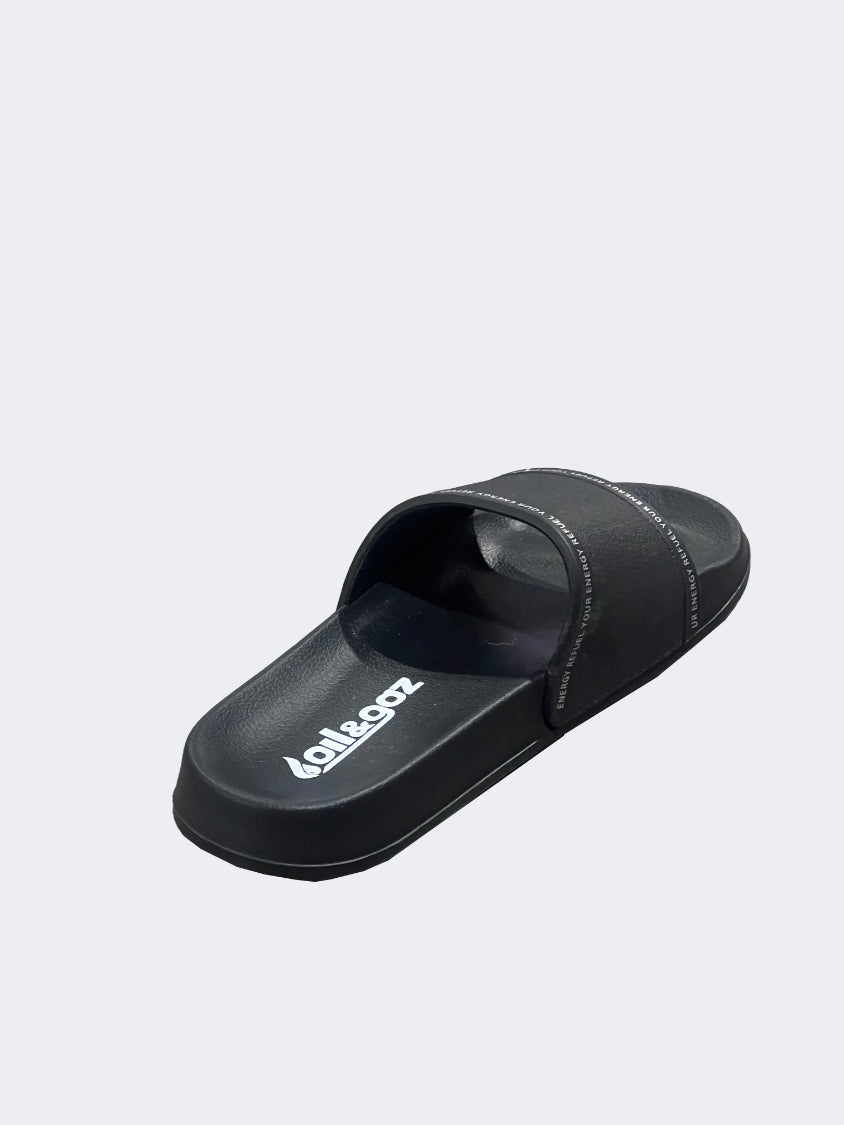 Oil And Gaz Open Slide Women Lifestyle Slippers Black