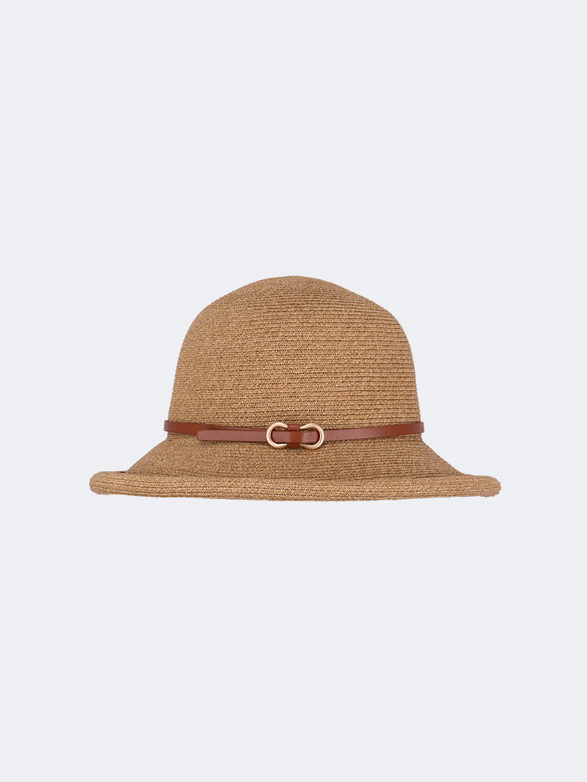 Oil And Gaz Stylish Women Beach Straw Hat Beige