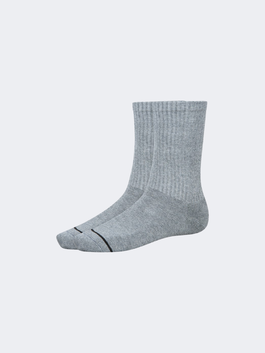 Oil And Gaz Soft 3 Pack Unisex Lifestyle Socks Grey/White/Navy