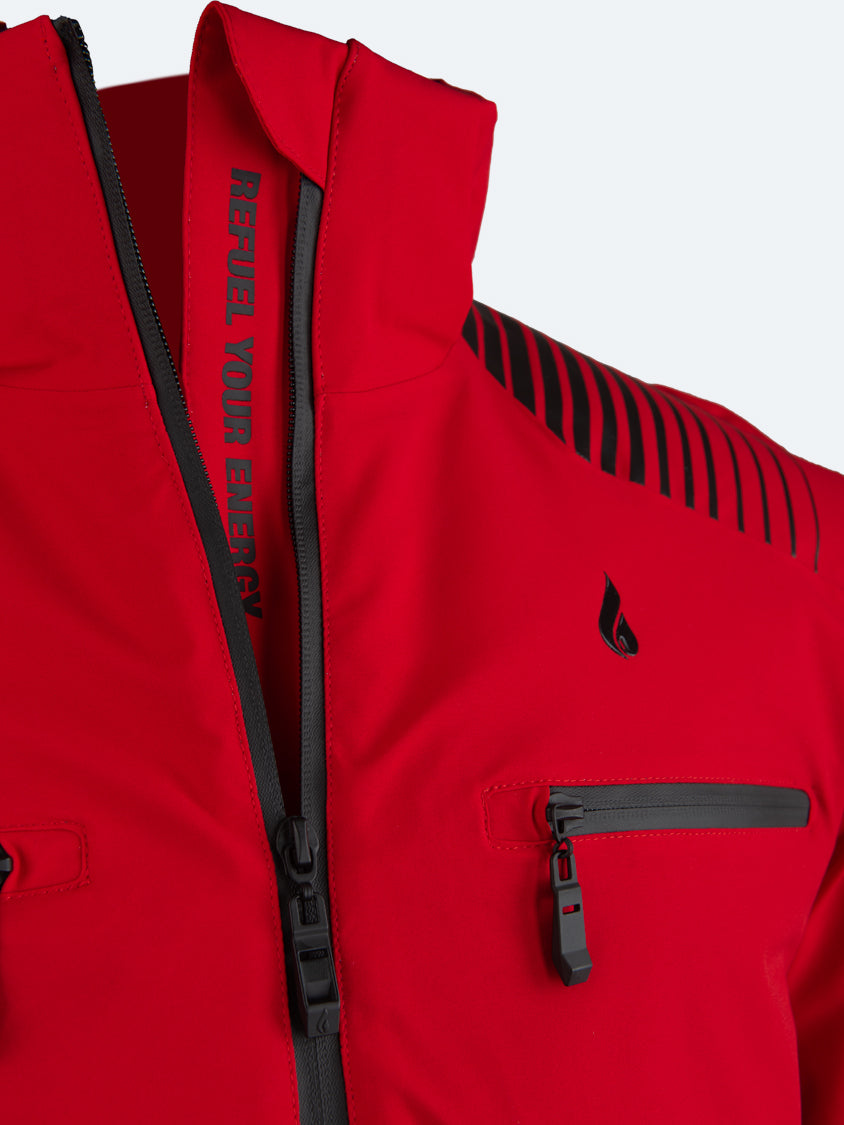 Oil And Gaz Comfortable Men Skiing Jacket Red/Black