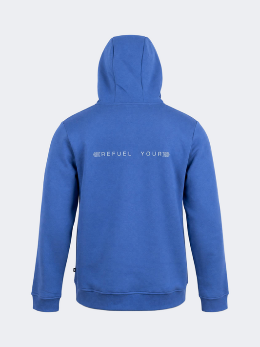 Oil And Gaz Brushed Unisex Lifestyle Printed Hoodie Blue