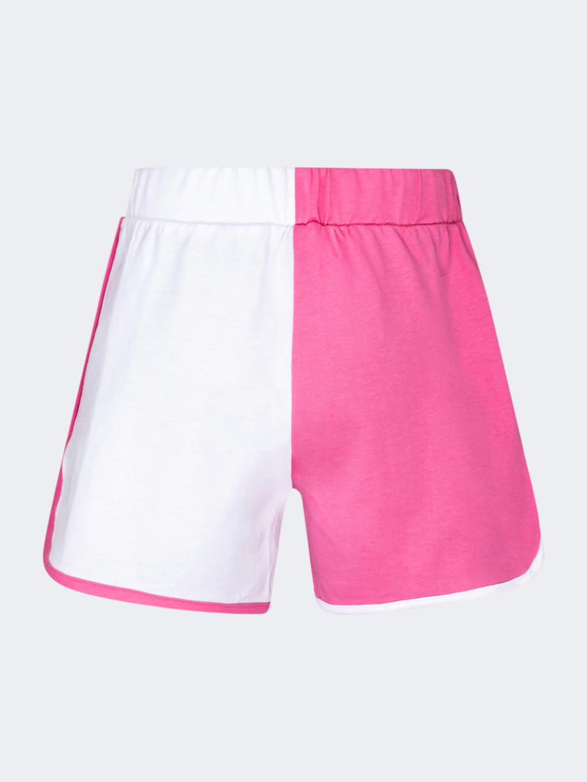 Oil&Gaz Durable Kids-Girls Lifestyle Short Fuchsia/White
