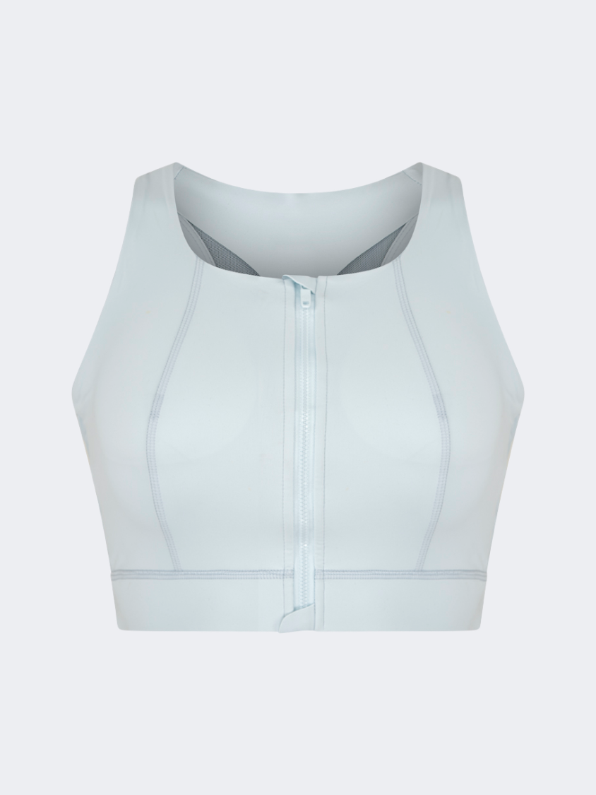 Oil&Gaz Open Back Women Training Longline Bra Blue