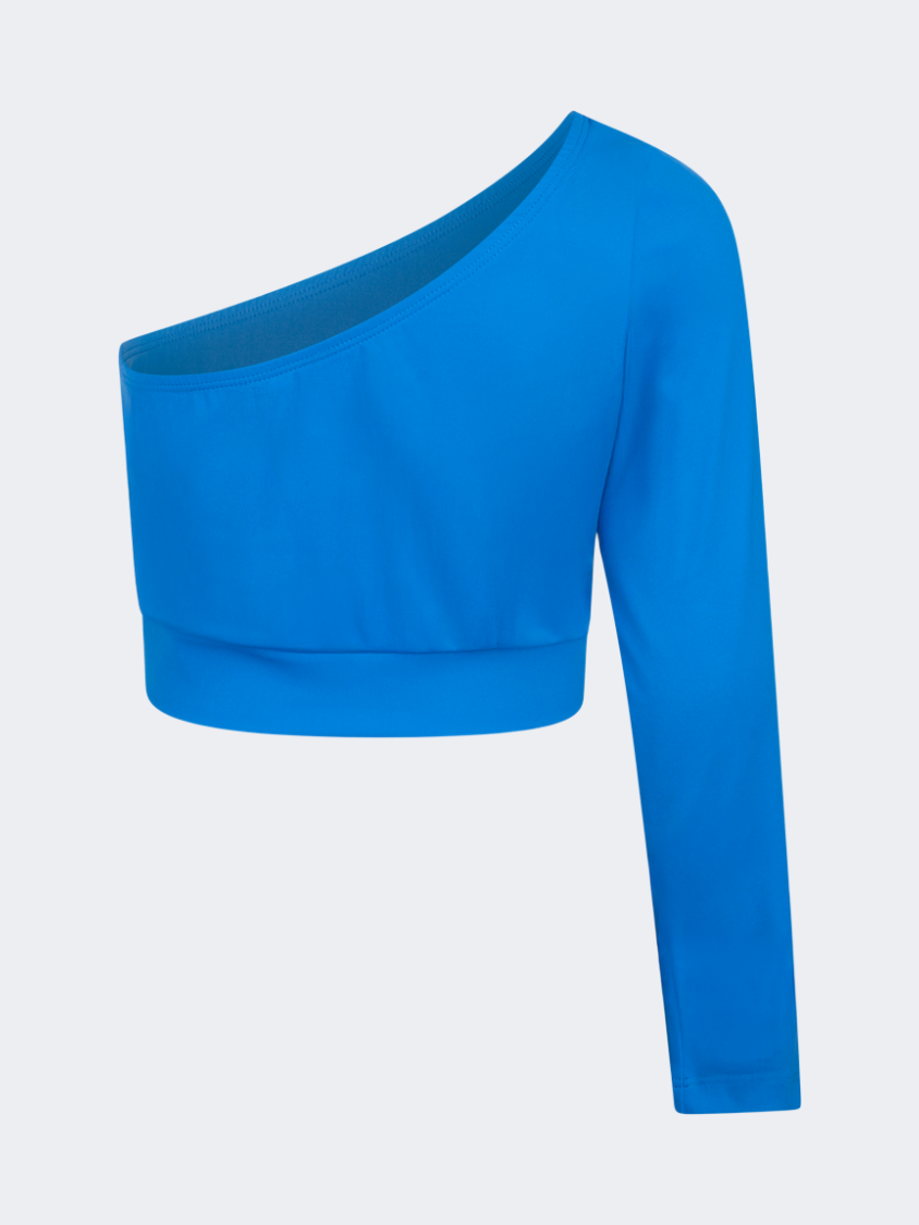 Oil&Gaz Off-Shoulder Kids-Girls Lifestyle Crop Top Royal Blue