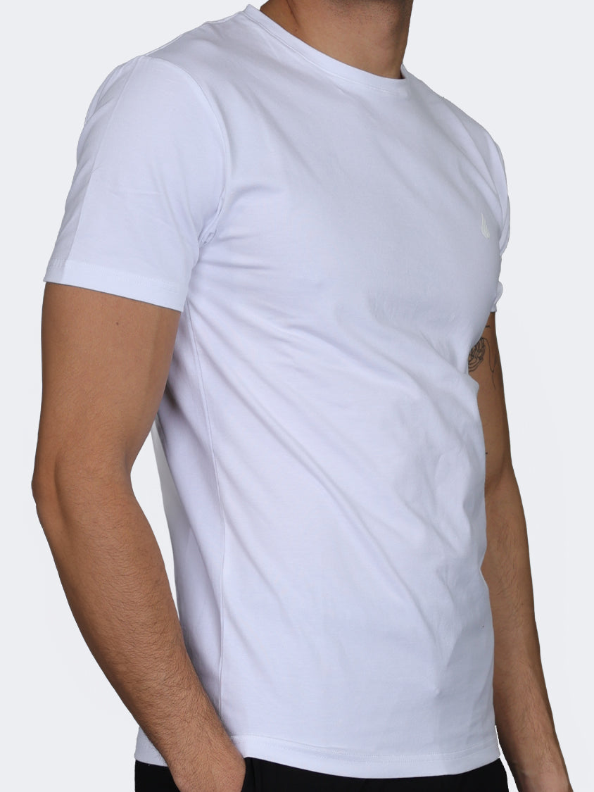 Oil And Gaz Classic Men Lifestyle R-Neck T-Shirt White