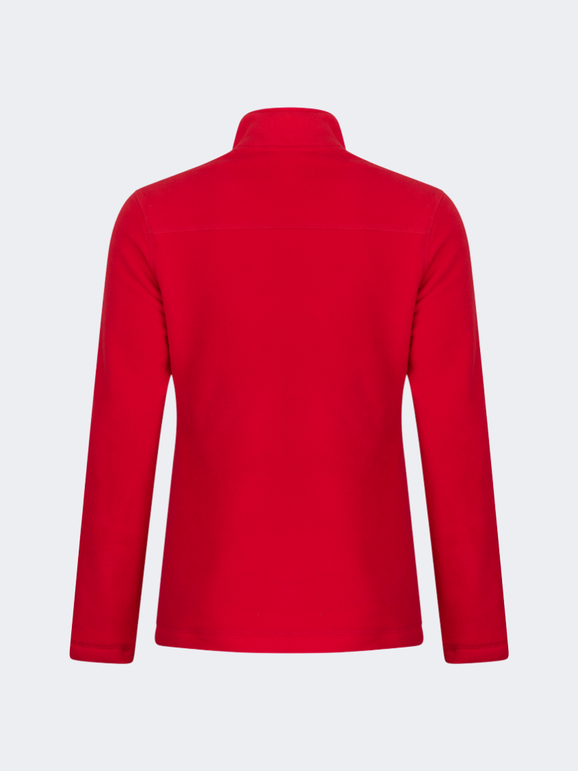 Oil&Gaz Warm Women Skiing 1/4 Zip Fleece Red