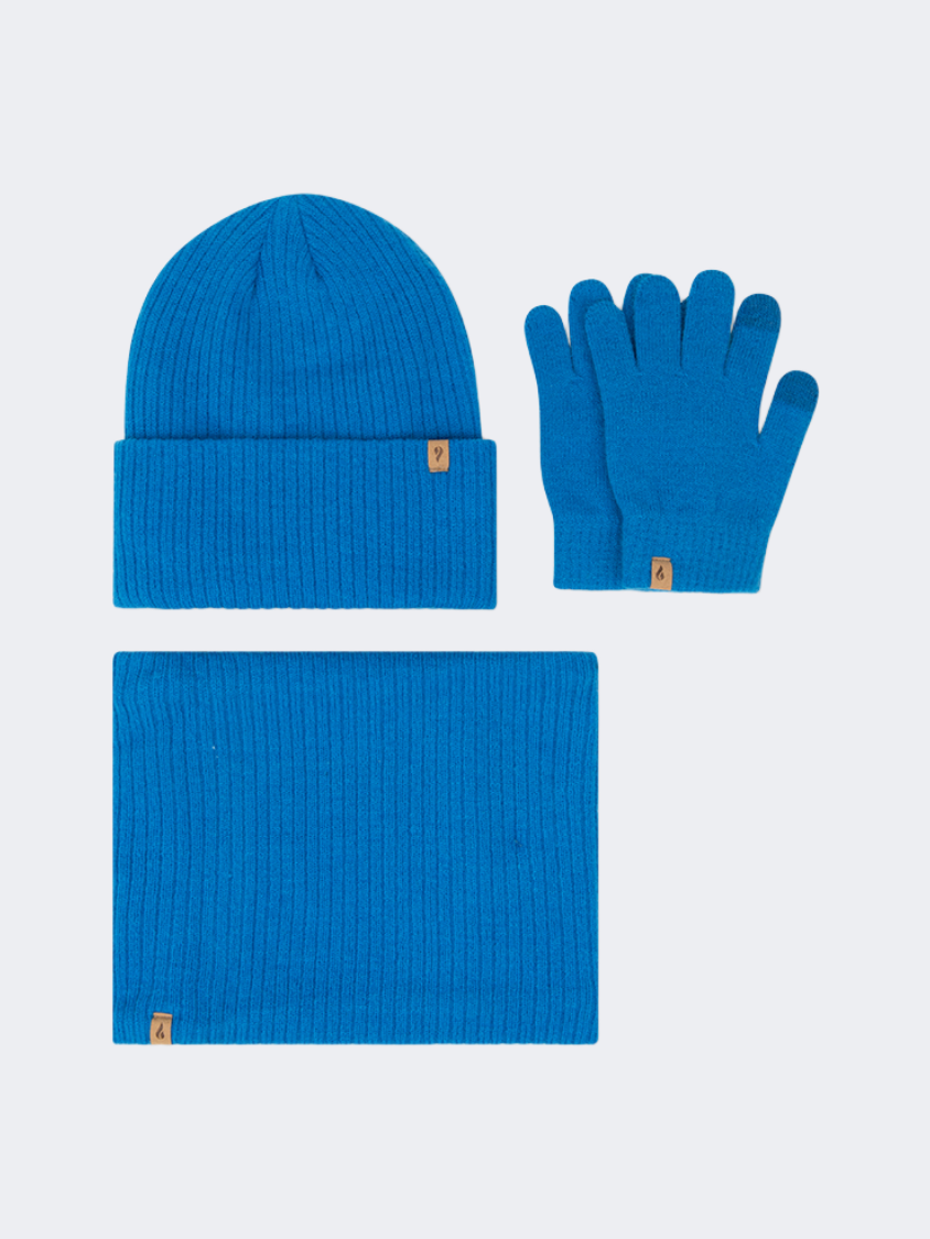Oil And Gaz Comfy Kids Lifestyle Set Of Gloves+Hat+Scarf Navy